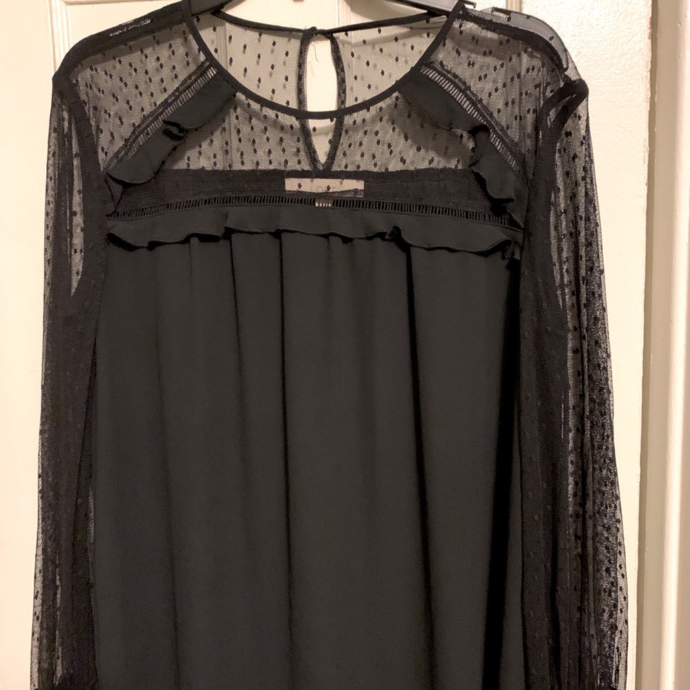 Black sheer Sleeve Topshop blouse